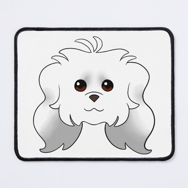 Item preview, White Long Ear Maltipoo designed and sold by OliRoseArt.