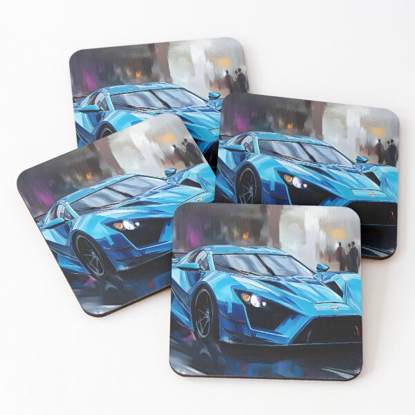 Item preview, Pop Art Azurro Blue Zenvo TSR-S designed and sold by AutoPopStudio.