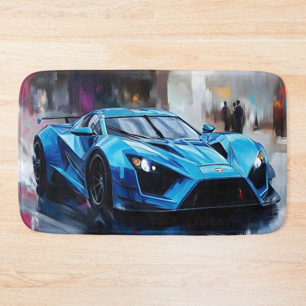 Item preview, Pop Art Azurro Blue Zenvo TSR-S designed and sold by AutoPopStudio.