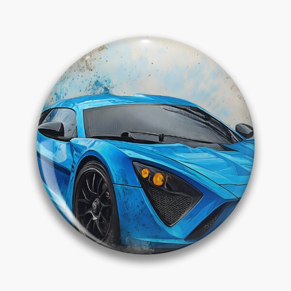 Item preview, Pop Art Azurro Blue Zenvo TSR-S II designed and sold by AutoPopStudio.