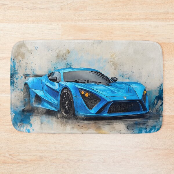Item preview, Pop Art Azurro Blue Zenvo TSR-S II designed and sold by AutoPopStudio.