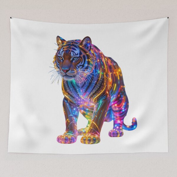 Item preview, The Luminous Tiger – A Glowing Majesty designed and sold by GloriousArtSKD.