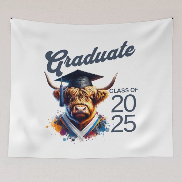 Item preview, Senior 2025 HIghland Cow Graduation designed and sold by Bliss Find And Design.