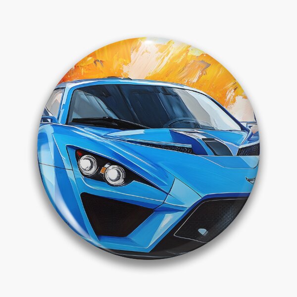 Item preview, Pop Art Azurro Blue Zenvo TSR-S III designed and sold by AutoPopStudio.