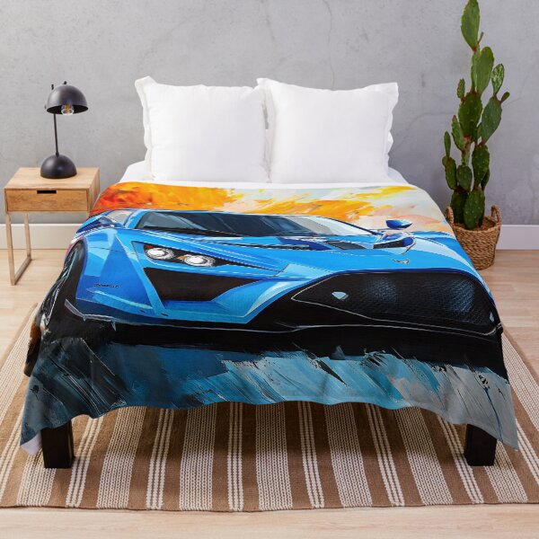 Item preview, Pop Art Azurro Blue Zenvo TSR-S III designed and sold by AutoPopStudio.