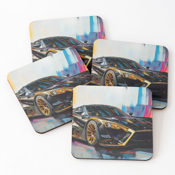 Item preview, Pop Art Black & Gold Zenvo TSR-S designed and sold by AutoPopStudio.
