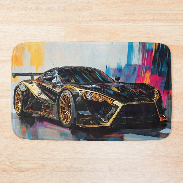 Item preview, Pop Art Black & Gold Zenvo TSR-S designed and sold by AutoPopStudio.