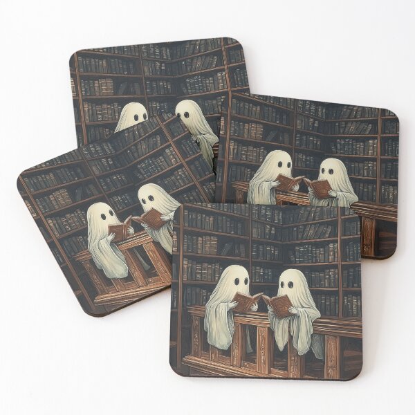 Item preview, Gothic sheet ghost reading library - cute scary ghosts designed and sold by cocomelon168.