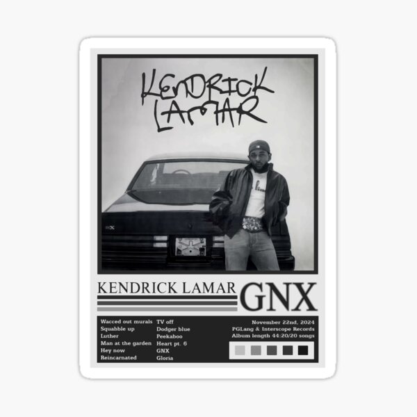 Aperçu de l'œuvre Album GNX de Kendrick Lamar, Vintage créée et vendue par CurtisHartle6.