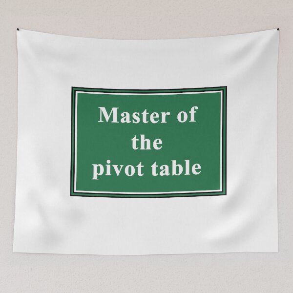 Item preview, Master of the Pivot Table designed and sold by ThePurpleFrog.