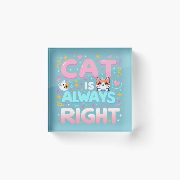 Item preview, Cat is Always Right, typography designed and sold by maxmaj.