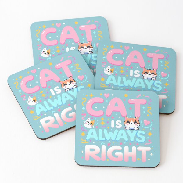 Item preview, Cat is Always Right, typography designed and sold by maxmaj.