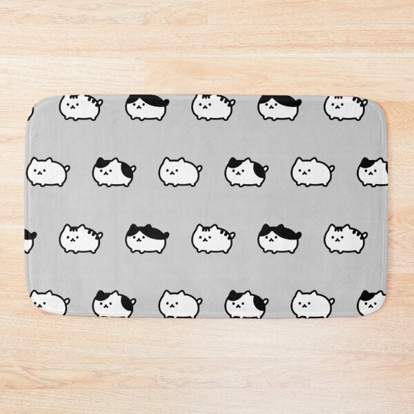 Item preview, Plump Cats Pattern / Gray Black designed and sold by Yuru Pals.