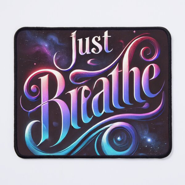 Item preview, Just Breathe – Cosmic Typography Art designed and sold by Path to Somewhere .