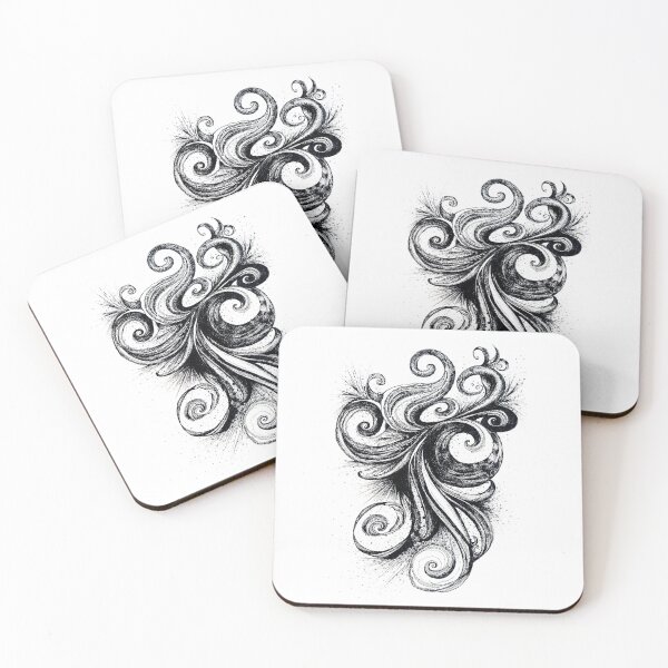 Item preview, Circumvolution – Ink Drawing of Stippling & Flowing Swirls designed and sold by DanielleJScott.com.
