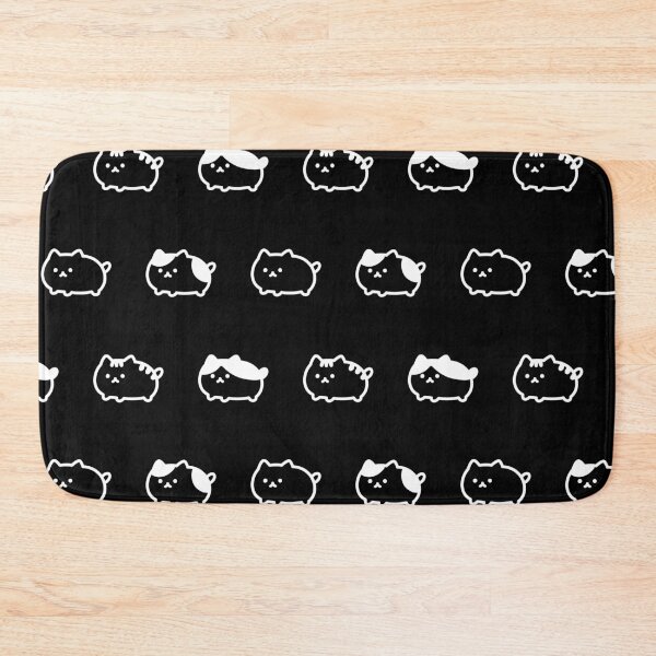 Item preview, Plump Cats Pattern / Black designed and sold by Yuru Pals.