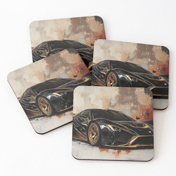 Item preview, Pop Art Black & Gold Zenvo TSR-S II designed and sold by AutoPopStudio.