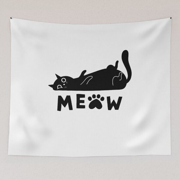 Item preview, cute cat laying down  designed and sold by TheWorkoutLife ⭐⭐⭐⭐⭐.