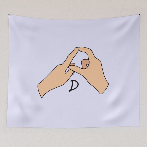 Item preview, BSL letter sign D designed and sold by Artistkhg.