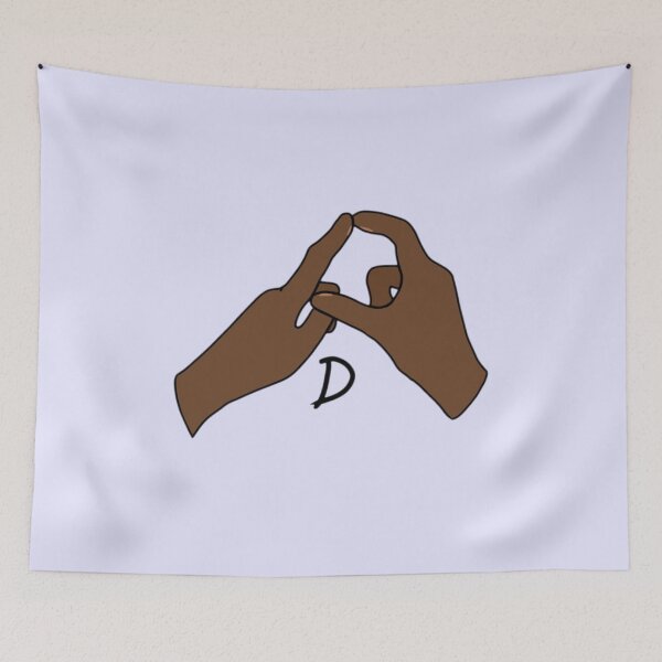 Item preview, BSL letter sign D designed and sold by Artistkhg.