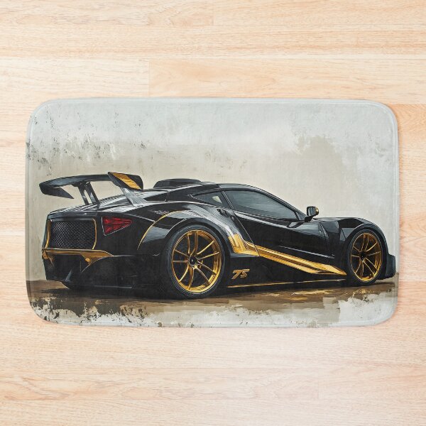 Item preview, Pop Art Black & Gold Zenvo TSR-S V designed and sold by AutoPopStudio.