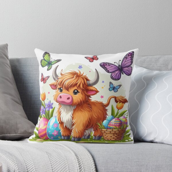 Artikelvorschau, Ostern mit der Highland Cow entworfen und verkauft von Rob5Designs.