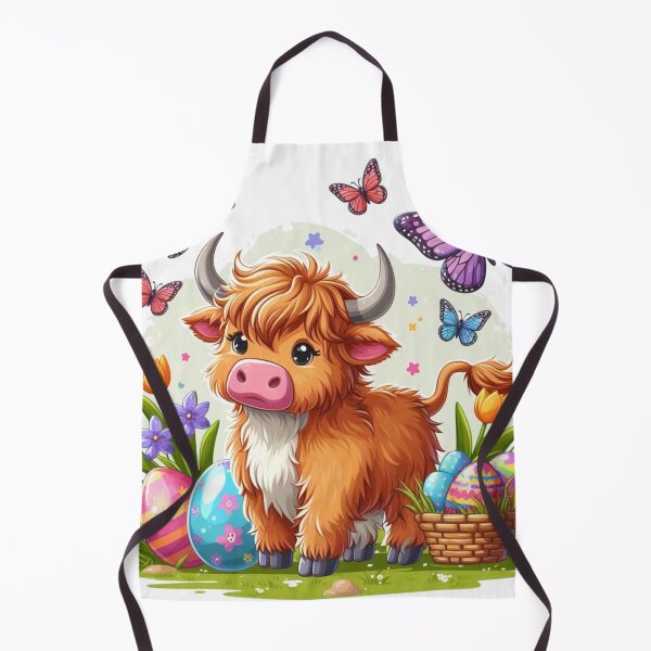 Artikelvorschau, Ostern mit der Highland Cow entworfen und verkauft von Rob5Designs.
