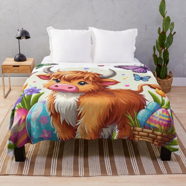 Artikelvorschau, Ostern mit der Highland Cow entworfen und verkauft von Rob5Designs.