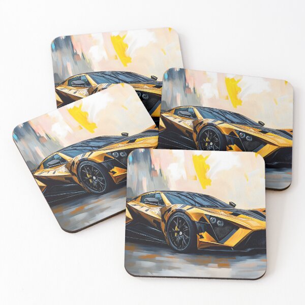 Item preview, Pop Art Black & Gold Zenvo TSR-S VI designed and sold by AutoPopStudio.
