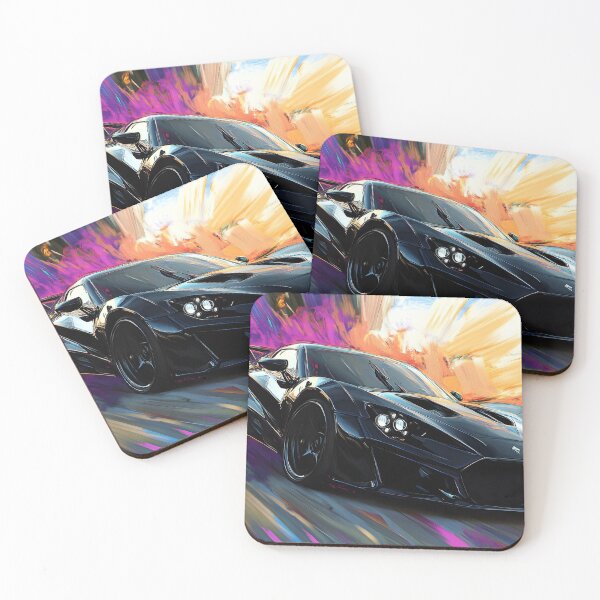 Item preview, Pop Art Black Zenvo TSR-S designed and sold by AutoPopStudio.
