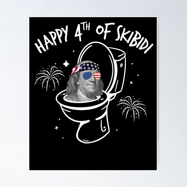 Item preview, Happy 4th Of Skibidi Ben Franklin Skibidi Toilet 4th Of July Gear designed and sold by DynamicDesign.