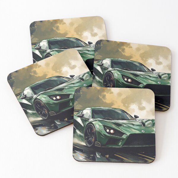 Item preview, Pop Art Green Zenvo TSR-S designed and sold by AutoPopStudio.