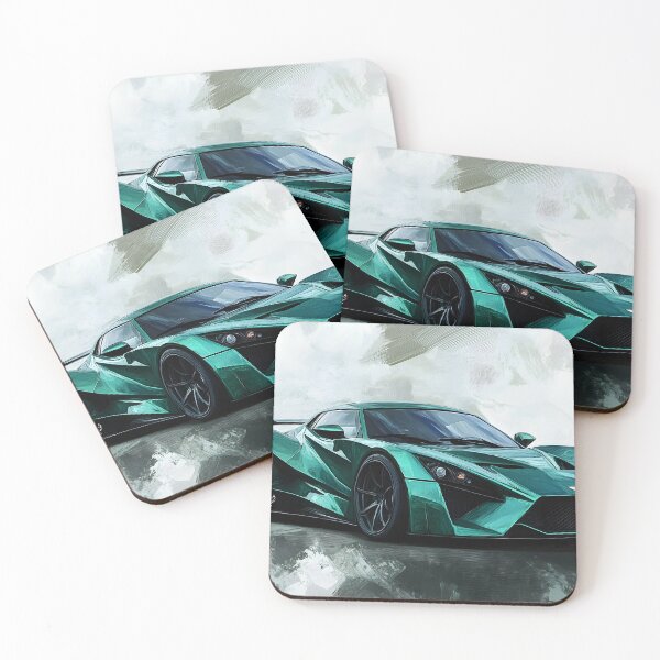 Item preview, Pop Art Green Zenvo TSR-S II designed and sold by AutoPopStudio.