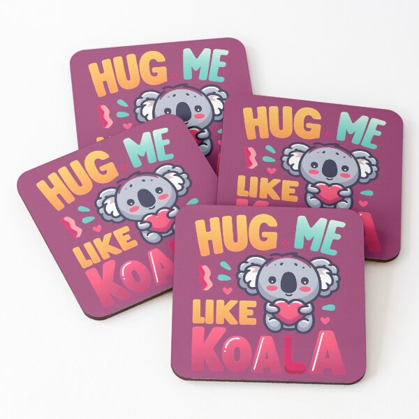 Item preview, Hug Me Like Koala, typography, Valentine designed and sold by maxmaj.