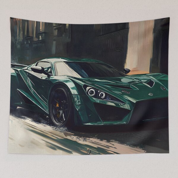 Aperçu de l'œuvre Zenvo TSR-S III Pop Art Vert créée et vendue par AutoPopStudio.