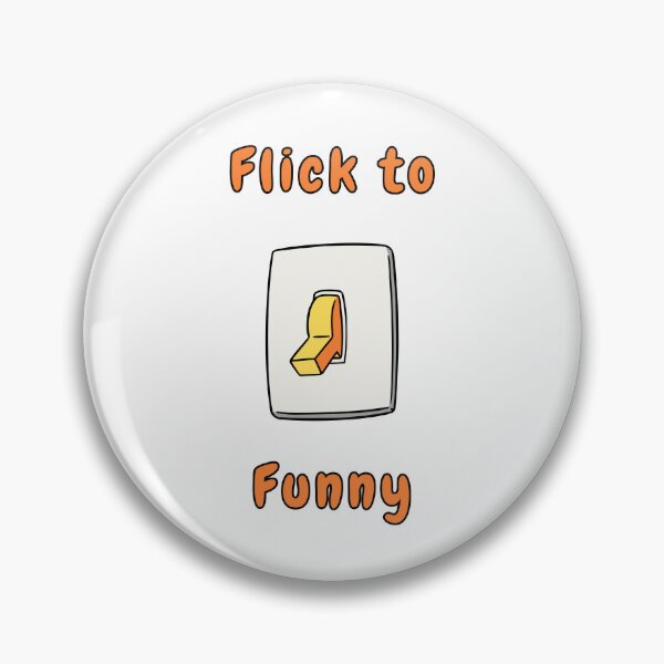Item preview, Flick to Funny, with Yellow Switch, Funny, Humorous, Puns designed and sold by AASparksDesigns.