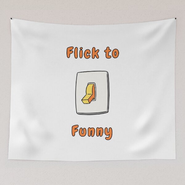 Item preview, Flick to Funny, with Yellow Switch, Funny, Humorous, Puns designed and sold by AASparksDesigns.