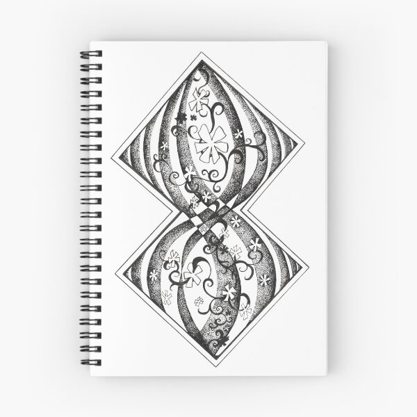Item preview, Flourish – Ink Drawing with Flowing Flowers & Ribbons designed and sold by DanielleJScott.com.