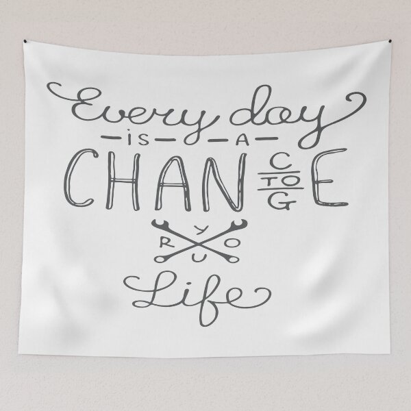 Item preview, Every Day Is A Change In Life  Inspirational Quote designed and sold by ProjectX23.