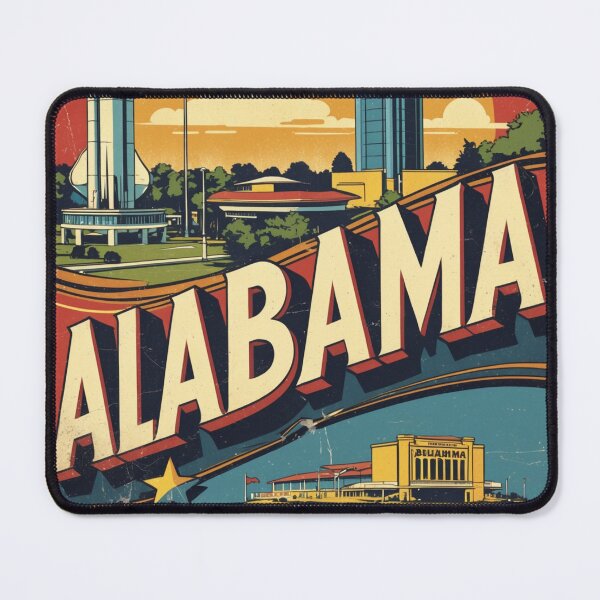 Item preview, Greetings from Alabama USA Vintage Travel Retro Postcard Design designed and sold by TravelPostcardGems.