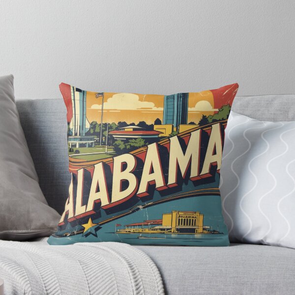 Item preview, Greetings from Alabama USA Vintage Travel Retro Postcard Design designed and sold by TravelPostcardGems.