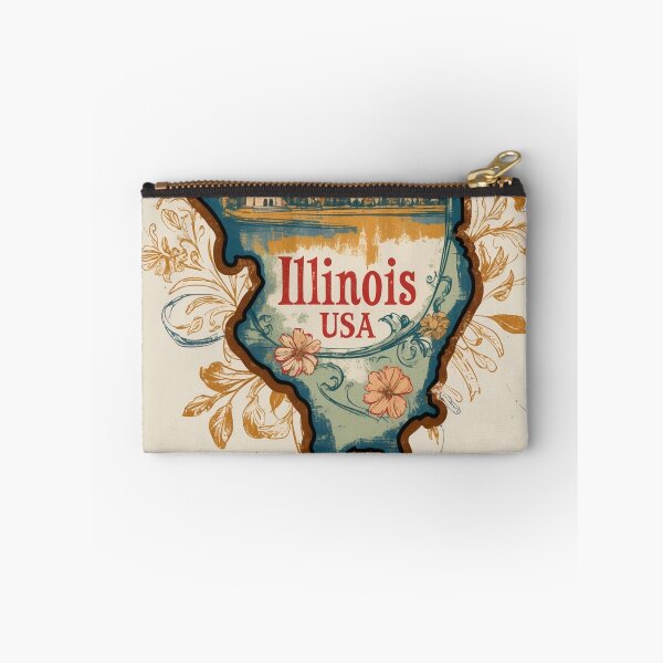 Item preview, Greetings from Illinois State Outline USA Vintage Travel Retro Postcard Design designed and sold by TravelPostcardGems.
