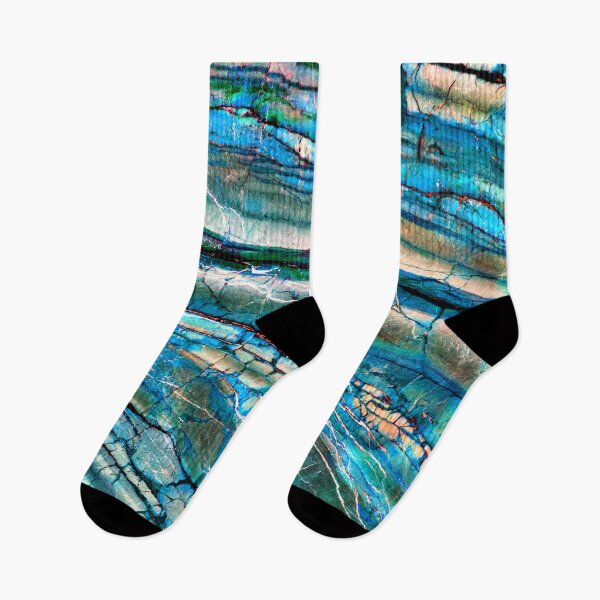 Item preview, Turquoise-Blue Hues And Seafoam Green Marbled Art designed and sold by DEC02.