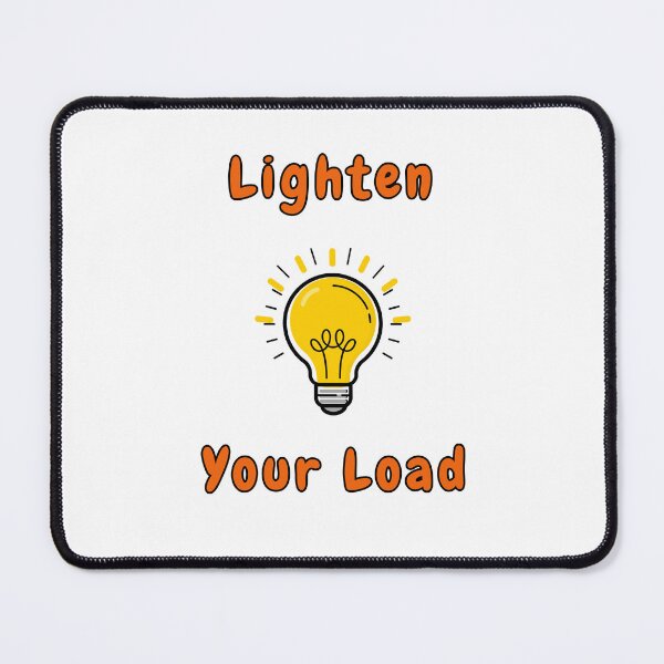 Item preview, Lighten Your Load, with Yellow Lightbulb, Funny, Humorous, Puns designed and sold by AASparksDesigns.