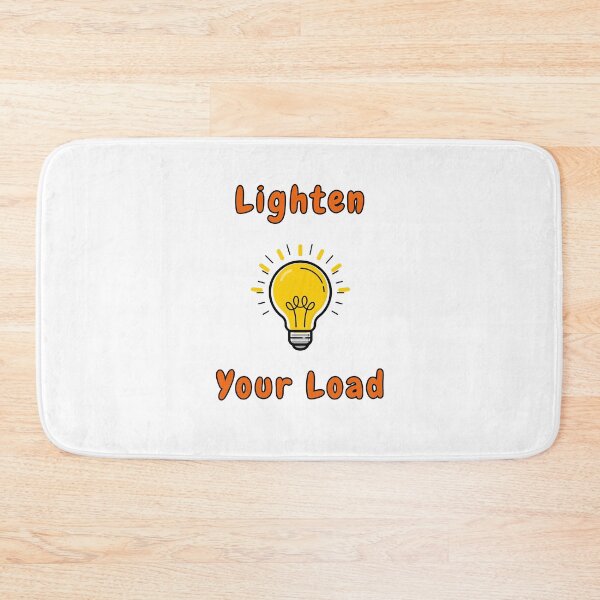 Item preview, Lighten Your Load, with Yellow Lightbulb, Funny, Humorous, Puns designed and sold by AASparksDesigns.