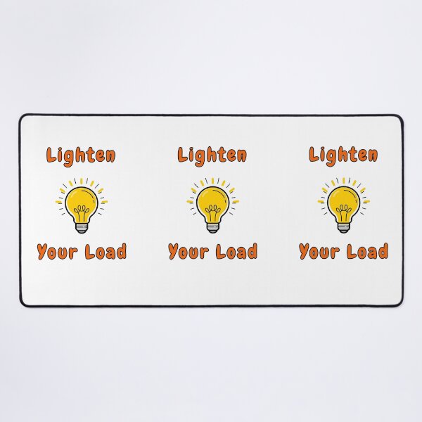 Item preview, Lighten Your Load, with Yellow Lightbulb, Funny, Humorous, Puns designed and sold by AASparksDesigns.