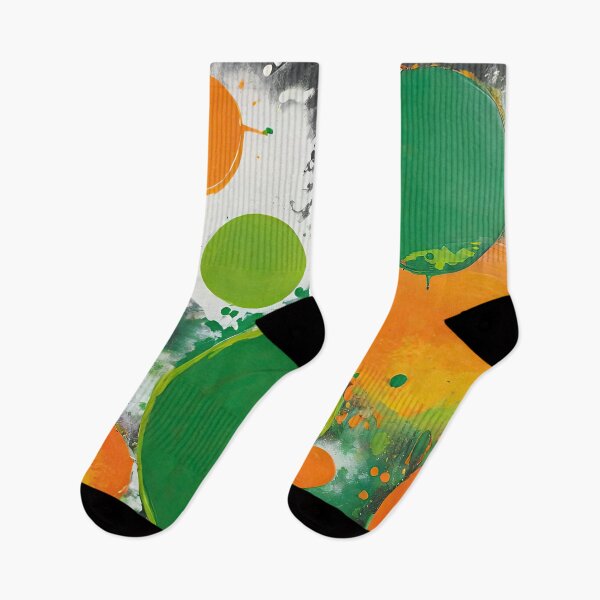 Item preview, 4597 abstract vibrant dynamic bold green orange designed and sold by j5rson.