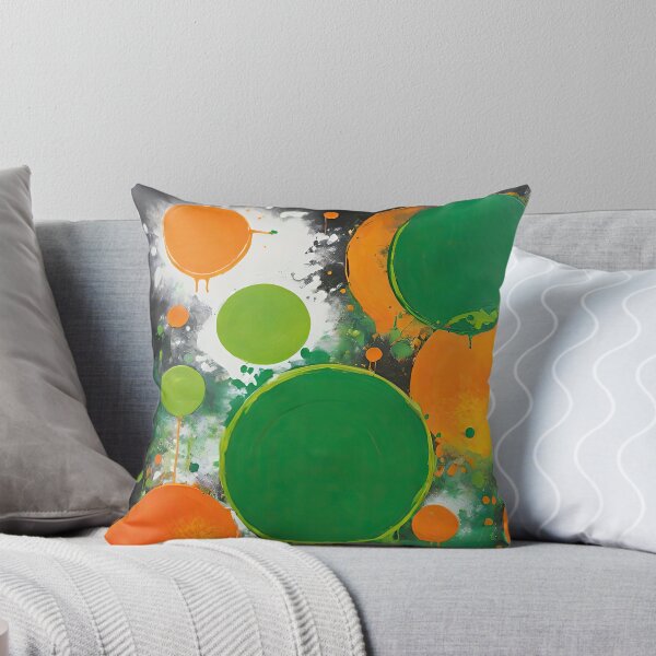 Item preview, 4597 abstract vibrant dynamic bold green orange designed and sold by j5rson.