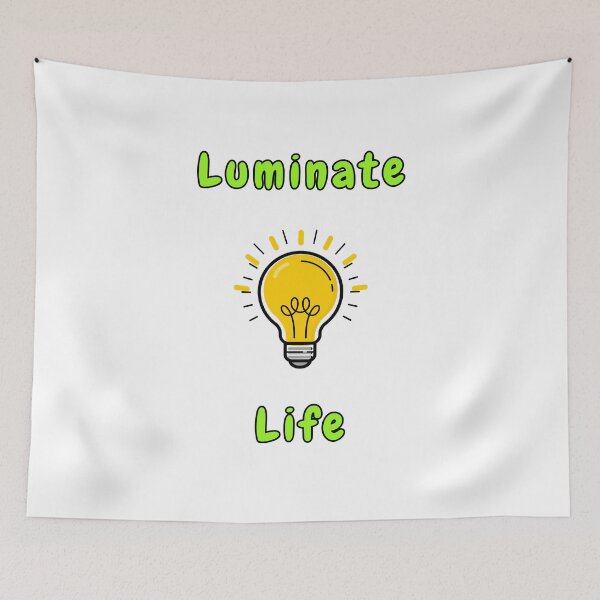 Item preview, Laminate Life, with Yellow Light bulb, Lime Green Font, Funny, Humorous, Puns designed and sold by AASparksDesigns.