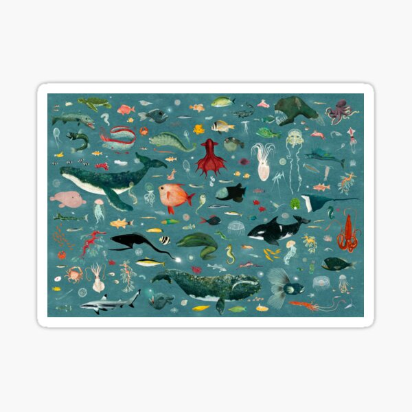 Vista previa del artículo con la obra «Hacia el azul», diseñado y vendido por Katherine Quinn Illustration.